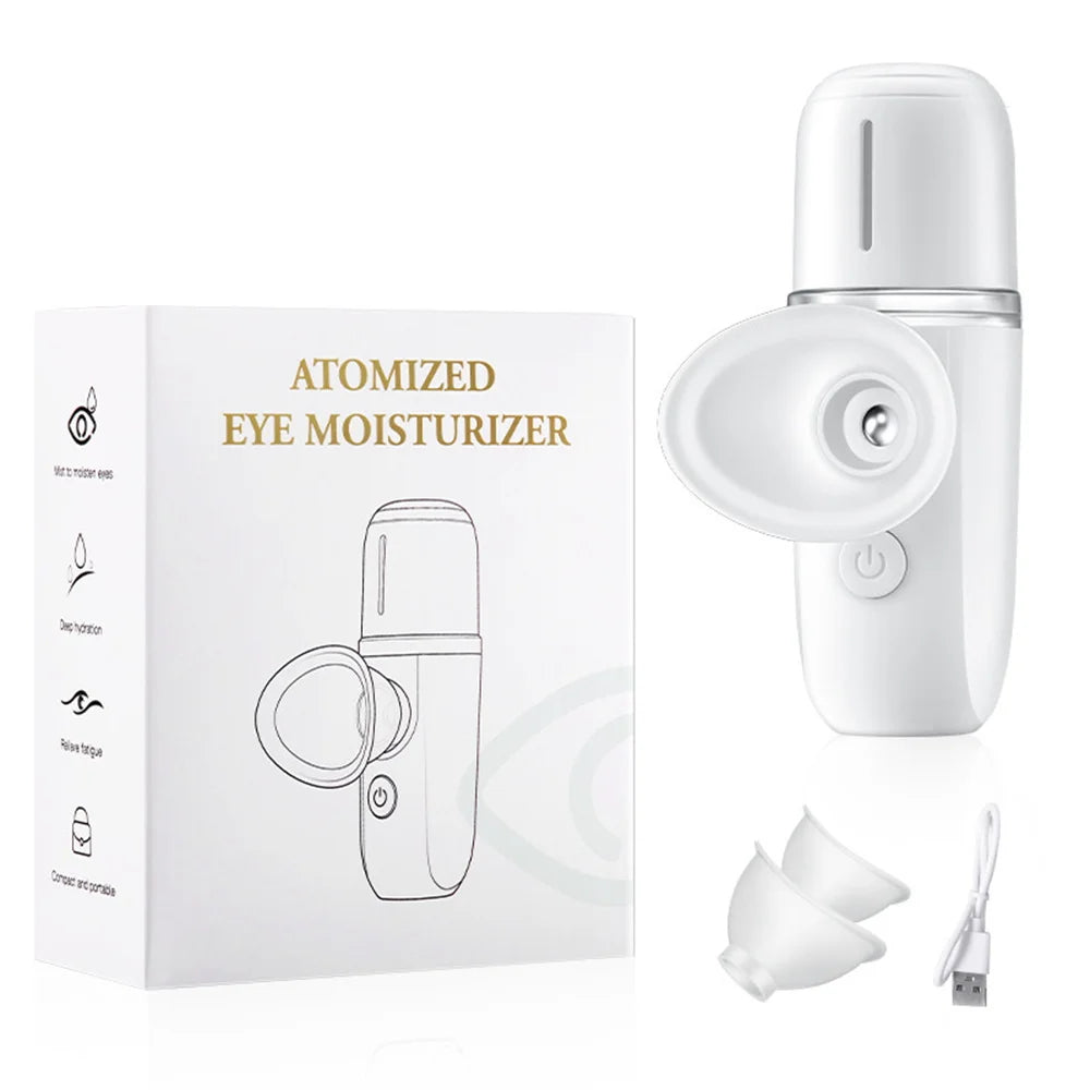 Mini Eye Care Nano Sprayer 20mL Moisturizing Water Mist Steam Steamer Rechargeable Eye Wash Beauty Skin Face Steam Machine