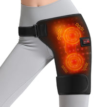 Load image into Gallery viewer, USB Electric Hot Hip Vibration Massager 3 Level Heating Hip Support Wrap Infrared 660nm LED Beads,Thigh Hip Groin Protect Belt
