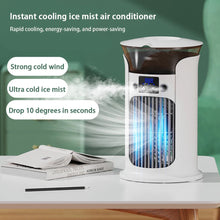 Load image into Gallery viewer, Portable Rechargeable Quiet Cool Air Fan with Humidifier Desktop Air Conditioner Water Ice Cooling Cooling Fan For Office Home
