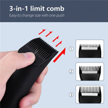 Load image into Gallery viewer, Hair Clipper Electric Hair Trimmer Cordless Shaver Trimmer Men Barber Hair Cutting Machine for Men USB Rechargeable Razor
