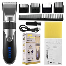 Load image into Gallery viewer, Professional Hair Trimmer Digital USB Rechargeable Hair Clipper for Men Haircut Ceramic Blade Razor Hair Cutter Barber Machine

