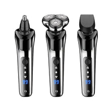 Load image into Gallery viewer, 3in1 Electric Shaver Digital Display Rechargeable High Power Portable Trimmer Waterproof Shaver Rotary Razor Travel Gift
