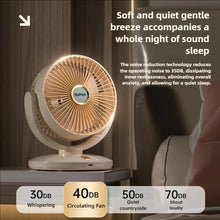 Load image into Gallery viewer, Portable 5-speed Electric Fan 90° USB Adjustable Cooling Fan Silent Adjustable Ultra Silent For Home, Desk and Office
