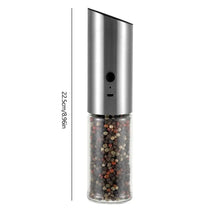Load image into Gallery viewer, Electric Salt Pepper Grinder Refillable Adjustable Coarseness Pepper Mill Automatic LED Light Easy Working kitchen Accessories
