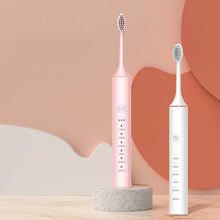 Load image into Gallery viewer, Ultrasonic Sonic Electric Toothbrush Rechargeable for Adults 6Mode Automatic Tooth Brush Teeth Whitening with 4 Replacement Head
