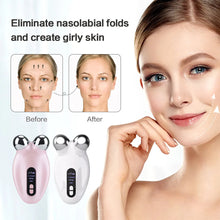 Load image into Gallery viewer, EMS Facial Massager Roller Microcurrent Face Lifting Machine V-Face Roller Massager Skin Rejuvenation Anti-Wrinkle Beauty Device
