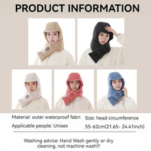 Load image into Gallery viewer, Winter Fleece Cap With Scarf Skiing Cycling Thermal Hat Outdoor Sports Windproof Warmth Neck Protect Motorcycle Helmet Unisex
