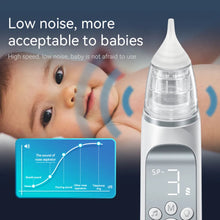 Load image into Gallery viewer, Baby Nasal Aspirator Electric Nose Sucker Nose Cleaner for Infants 3 Suction Levels Low Noise Anti-backflow 10 Soothing Music
