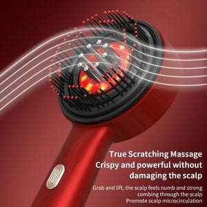 Electric Vibration Massage Comb Portable Hair Follicle Comb Scalp Oil Liquid Applicator Head Massager Hair Growth Anti Loss Care