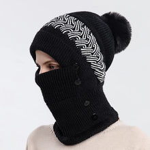 Load image into Gallery viewer, Beanies For Women Winter Knitted Hats Thick Warm Beanie Skullies Hat Female Gradient Bonnet Beanie Caps Outdoor Riding Set
