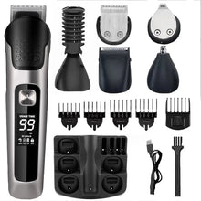 Load image into Gallery viewer, All In 1 Hair Trimmer For Men Beard Grooming Kit Electric Shaver Body Groomer Hair Clipper Facial Nose Ear Trimmer Washable
