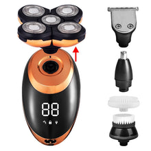 Load image into Gallery viewer, 3In1 Professional Electric Shaver USB Rechargeable Washable Men's Five Floating Heads Razors Hair Clipper Nose Ear Hair Trimmer
