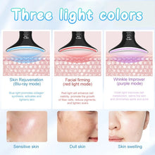 Load image into Gallery viewer, EMS Neck Massager 3 Colors LED Photon Treatment Anti Wrinkle Face Lifting Skin Tighten Reduce Double Chin Skin Care Beauty Device
