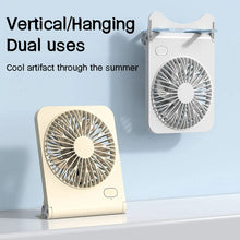 Load image into Gallery viewer, Small Desk Fan 2000mAh USB Rechargeable Cooling Fan 3 Speed Cool Wind Blower Portable Air Circulation Ventilador for Home Office
