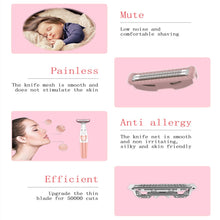 Load image into Gallery viewer, Electric Hair Removal Safety Shaver Razor Feet Epilator Hand Foot Arm Facial Depilator Underarm Bikini Hair Remover Machine
