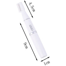 Load image into Gallery viewer, 2-in-1 Facial Hair Trimmer Nose Ear Hair Shaver Trimmer Eyebrow Scraper Safe Face Care Razor Cleaner for Men Women
