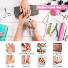 Load image into Gallery viewer, Low Noise Electric Nail Drill Multiple Gears 4 Gears Adjustable Nail Polishing Machine Rechargeable Nails Sander File Set
