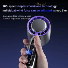 Load image into Gallery viewer, Portable Handheld Turbo Fan 100 Wind Speeds Adjustable Mini Personal Fan Battery Operated Electric Eyelash Fan
