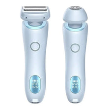 Load image into Gallery viewer, 2 In 1 USB Electric Epilator Hair Removal Device Shaver for Women Waterproof Replaceable Blade Bikini Razor Lady Body Shaver
