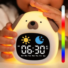 Load image into Gallery viewer, Alarm Clock for Teenager Puppy-Shape Toddler Sleep Training Clock Cute Touch Night Light for Teenager Bedroom
