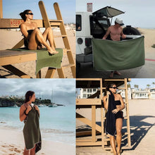 Load image into Gallery viewer, Multifunctional Outdoor Magnetic Bath Towel Coral Fleece Portable Magnet Towels Quick-drying Beach Towel Bathroom Accessories
