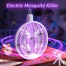 Load image into Gallery viewer, Foldable Electric Mosquito Killer Swatter USB Rechargeable Electric Household Mosquito Killer Anti Mosquito Trap With UV Light
