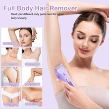 Load image into Gallery viewer, 2 in 1 Dual-Head Electric Hair Trimmer Women Razor Legs Body Underarm Bikini Hair Shaver USB Rechargeable Painless Hair Remover
