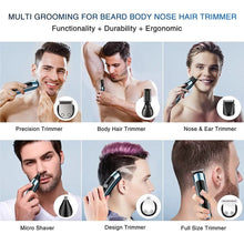 Load image into Gallery viewer, Hair Clippers for Men Grooming Kit Beard Trimmer 11 in 1 Professional USB Rechargeable Waterproof Electric Hair Clipper Kit
