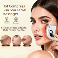 Load image into Gallery viewer, Heated Vibration Electric Gua Sha Massager Lift Tighten Red And Blue Light Face Massager Hot Compres Double Chin
