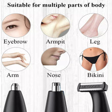 Load image into Gallery viewer, 3 in 1 Electric Hair Shaver Nose Hair Trimmer Eyebrow Trimmer With LED Display Lady Shaver Bikini Line Zone Pubic Hair Removal
