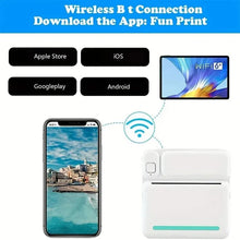 Load image into Gallery viewer, MINI Print Portable Thermal Printer Photo Pocket Thermal Label Printer 58mm Printing Wireless Bluetooth Android IOS
