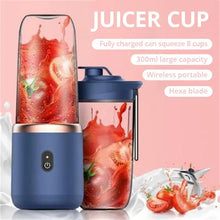 Load image into Gallery viewer, Portable Small Electric Juicer Stainless Steel Blade Cup Juicer Fruit Automatic Smoothie Blender Kitchen Tool
