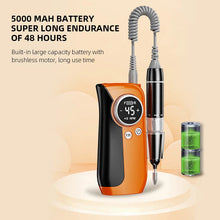 Load image into Gallery viewer, 45000RPM Nail Drill Electric Nail Sander With HD LCD Display Rechargeable Manicure Machine Electric Nail File For All Gel

