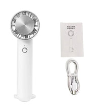 Load image into Gallery viewer, Handheld Ice-Coated Semiconductor Cooling Fan Fan Camping Fan Easy Carrying White
