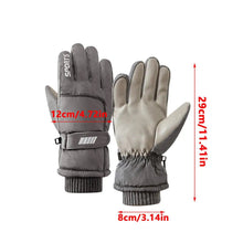 Load image into Gallery viewer, Men Winter Waterproof Cycling Gloves Outdoor Sports Running Motorcycle Ski Touch Screen Fleece Gloves Non-slip Warm Full Fingers
