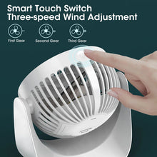 Load image into Gallery viewer, Wide-angle Air Supply Desktop Mini Usb Rechargeable Turbo Electric Fan Mute Portable Dormitory Small Sppliances Strong Wind
