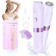 Load image into Gallery viewer, Dual-head 2-in-1 Electric Hair Remover Women's Private Area Trimmer Multi-functional Home Use Display Water-washable
