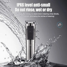 Load image into Gallery viewer, Mens IPX6 Waterproof Body Electric Shaver Beard Trimmer Nose Hair Shaver 6 in 1 Grooming Kit Clipper Bald Machine
