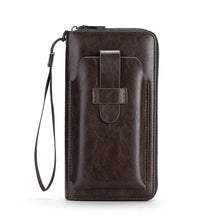 Load image into Gallery viewer, Cowhide Long Wallets Fashion Large Capacity Soft Leather Coin Purse Multifunction Zipper Phone Clutch Bag Male Men
