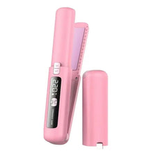 Load image into Gallery viewer, USB Rechargeable Cordless Hair Straightener And Curler 2 In 1, 4500Mah Battery, 10S Fast Heating
