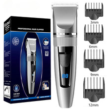 Load image into Gallery viewer, Rechargeable Cordless Hair Clipper Men Grooming Professional Electric Hair Clipper Beard Haircut Edge Sketch
