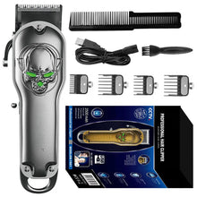 Load image into Gallery viewer, Professional Adjustable Full Metal Hair Clipper for Men Electric Beard Hair Trimmer Cordless Hair Cutter Machine Rechargeable

