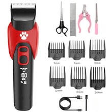 Load image into Gallery viewer, Electric Dog Clipper Dog hair Shaver With LED Light Pet Grooming Clippers For Large Dog Cat Haircut Trimmer Kits  Rechargeable
