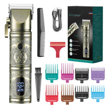 Load image into Gallery viewer, Professional All Metal Cordless Hair Trimmer For Men Electric Beard &amp; Hair Clipper Rechargeable Hair cut Machine
