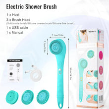 Load image into Gallery viewer, Electric Body Brush Rechargeable Scrubber Shower Brush with Handle Spin Skin Cleaning Brush for Men Women Massage Exfoliating
