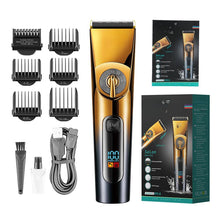 Load image into Gallery viewer, Professional Hair Trimmer Electric Hair Clipper IPX6 Waterproof Haircuts Machine LED Display Barber Trimmer for Men
