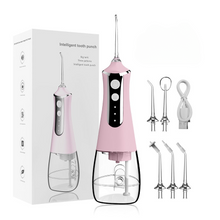 Load image into Gallery viewer, Portable Oral Irrigator Dental Water Flosser Rechargeable Dental Water Jet Pick 3 Modes 300ML Tank Waterproof for Cleaning Teeth
