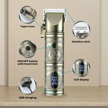 Load image into Gallery viewer, Professional All Metal Cordless Hair Trimmer For Men Electric Beard &amp; Hair Clipper Rechargeable Hair cut Machine
