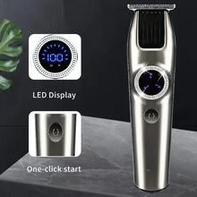 Load image into Gallery viewer, Professional Men Hair Clippers LED Display 0mm Bald Head Hair Trimmer 2 Speeds Electric Hair Cutting Machine Rechargeable
