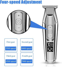 Load image into Gallery viewer, Professional Hair Clipper Beard Trimmer for Men Adjustable Speed LED Digital Hair Clipper Carving Clippers Electric Razor
